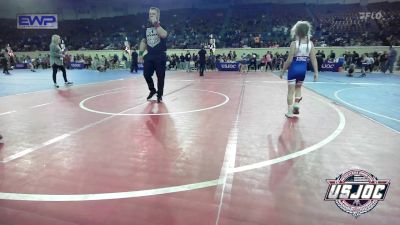 57 lbs 5th Place - Emersyn Edge, Piedmont vs Adalena Chay, Harrah Little League Wrestling