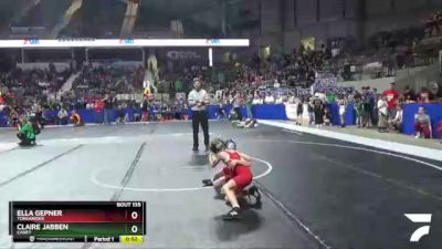 50 lbs Quarterfinal - Claire Jabben, Caney vs Ella Gepner, Tonganoxie