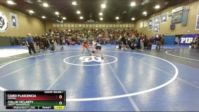 126 lbs Champ. Round 2 - Collin McLarty, Liberty (Bakersfield) vs Cairo Plascencia, Central