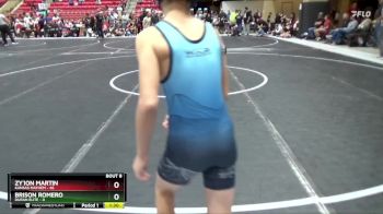 76 lbs Round 3 (6 Team) - Zy`ion Martin, Kansas Mayhem vs Brison Romero, Duran Elite