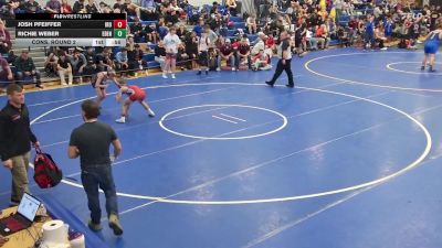 118 lbs Cons. Round 2 - Josh Pfeiffer, Iroquois vs Richie Weber, Eden