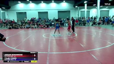 92 lbs Round 2 (8 Team) - Jaegar RomanNose, Oklahoma Red vs Tyler Conzo, New York Gold