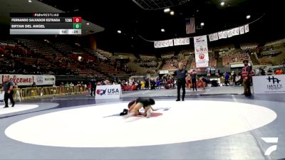 Cadet Boys Lower - 106 lbs Cons. Round 4 - Fernando Salvador Estrada, TUF California Wrestling Academy vs Bryan Del Angel