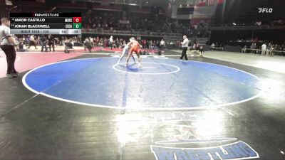120 lbs 5th Place Match - Jonah Blackwell, Central Catholic vs Jakob Castillo, Merced
