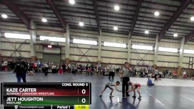 58 lbs Cons. Round 3 - Kaze Carter, Altamont Longhorn Wrestling vs Jett Houghton, Westlake