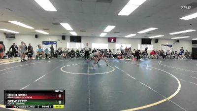 132 lbs Cons. Round 1 - Drew Petty, South Torrance vs Diego Brito, Granite Hills (El Cajon)