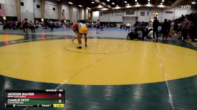 165 lbs Quarterfinal - Charlie Petit, Augustana (SD) vs Jackson Balmer, Briar Cliff (Iowa)