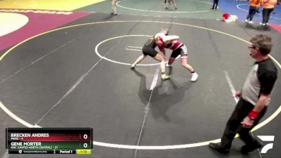 150 lbs Placement (4 Team) - Gene Morter, UNC (United North Central) vs Brecken Andres, Pierz