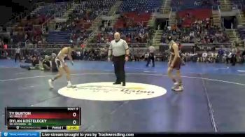 132 lbs Placement Matches (8 Team) - Dylan Kostelecky, W1-Bismarck vs Ty Burton, W2-Minot