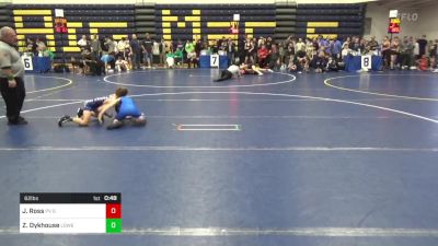 62 lbs Semifinal - Jamison Ross, PV Grizzlies vs Zeth Dykhouse, Lowell