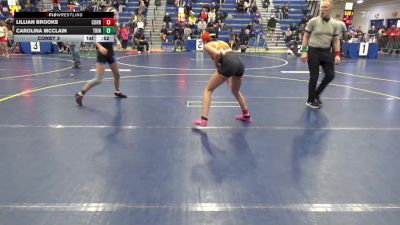 112 lbs Consy 3 - Lillian Brooks, Corry vs Carolina McClain, Trinity