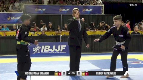 Parker Wayne Willis vs Nicholas Adam Urbanski 2026 Pan Kids Jiu-Jitsu IBJJF Championship