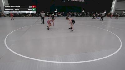 132 lbs Cons. Rd Of 32 - Asher Williams, W.A.R Wrestling Club vs Ayden Swedberg, Moyer Elite Wrestling