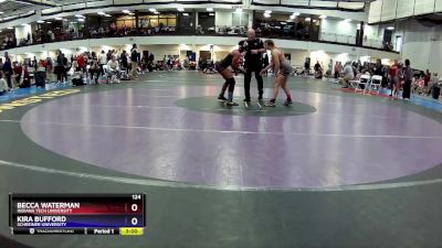 124 lbs Cons. Round 4 - Kira Bufford, Schreiner University vs Becca Waterman, Indiana Tech University