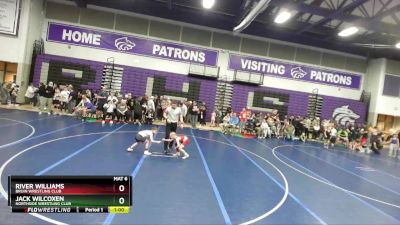 75 lbs Cons. Round 3 - River Williams, Bruin Wrestling Club vs Jack Wilcoxen, Northside Wrestling Club