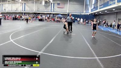 64 lbs Round 1 (6 Team) - Logan Vallalla, Mat Assassins Black vs Grayson Bonner, Vipers Wrestling