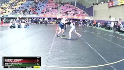 125 lbs Round 1 (16 Team) - Garrett Steidley, Central Oklahoma vs Treyton Ackman, Upper Iowa