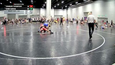 141 lbs Quarterfinal - Charles Thompson, Wild Ponies vs Zane Garcia, Modern Warrior
