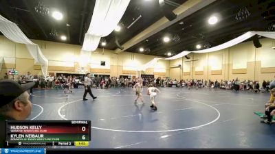 98+ Semifinal - Kylen Neibaur, Bonneville Idaho Wrestling Club vs Hudson Kelly, Wasatch Wrestling Club