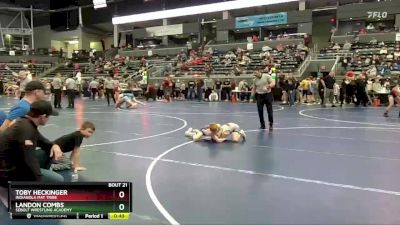 65 lbs Champ. Round 2 - Landon Combs, Sebolt Wrestling Academy vs Toby Heckinger, Indianola Mat Tribe