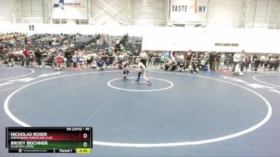 78 lbs Cons. Round 4 - Nicholas Roser, Whitesboro Wrestling Club vs Brody Beichner, Club Not Listed