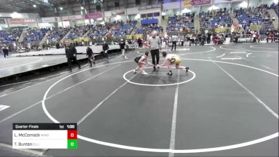 136 lbs Quarterfinal - Laynie McComack, Windsor Middle School vs Temprence Bunten, Ellicott MS