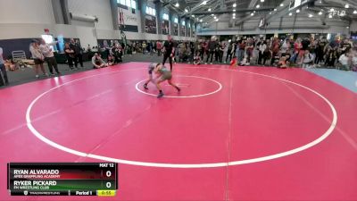 83 lbs Cons. Semi - Ryker Pickard, FM Wrestling Club vs Ryan Alvarado, Apex Grappling Academy