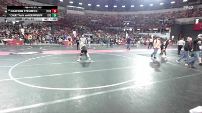 80 lbs Quarterfinal - Cole Train Vanderwerff, B.A.M Training Center vs Grayson Stenberg, Team Nazar Training Center