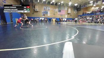 100lbs Cons. Round 3 - Adrian Cummins, Prairie (Girls) vs McKenna McComb, Battle Ground (Girls)