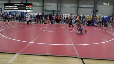 52 lbs 5th Place - Cohen Brannan, Monkton vs Beckett Clapper, Enola