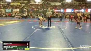 A - 120 lbs Quarterfinal - Ridge Cote, Ronan vs Preston Johnson, Fergus (Lewistown)