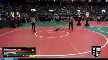 45 lbs Semifinal - Kolby Pitzen, KAWA vs Domenick Wallner, Unattached