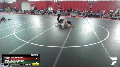 182 lbs Cons. Round 2 - Zackary Clevenger, Dixon Wrestling Club vs Jonas Baekkelund, Hawaii