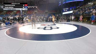 132 lbs Cons. Semis - Grayson Davis, PA vs Gage Bjerga, MN
