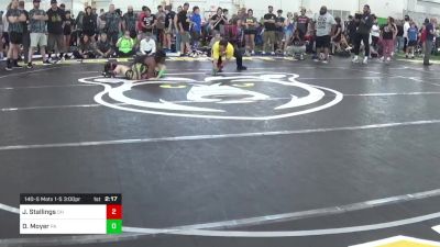 140-S Mats 1-5 3:00pm lbs Round Of 16 - James Stallings, OH vs Dayton Moyer, PA