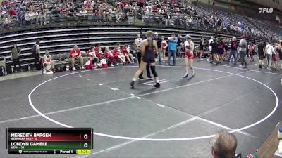 120 lbs Round 3 (6 Team) - Londyn Gamble, Utah vs Meredith Bargen, Nebraska Red