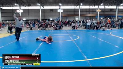 65 lbs Round 2 - Kase Thomsen, Fighting Squirrels Wrestling C vs Koehn Downs, Suples