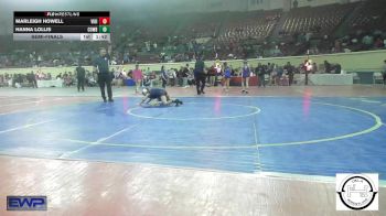 68 lbs Semifinal - Marleigh Howell, Viking Wrestling Club vs Hanna Lollis, Cowboy Wrestling Club