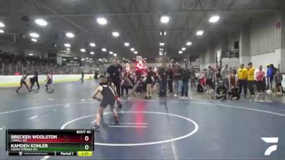 81 lbs Cons. Round 2 - Brecken Woolston, Lowell WC vs Kamden Kohler, Cedar Springs WC