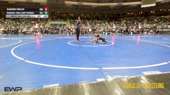 55 lbs Consolation - Danger Welch, Claremore Wrestling Club vs Sariah The Last Panda, WTC