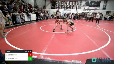 70 lbs Quarterfinal - Cole Jones, Springdale Youth Wrestling Club vs Jaxxson Buzzard, Salina Wrestling Club