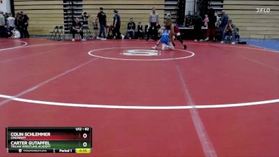 82 lbs Semifinal - Colin Schlemmer, Cincinnati vs Carter Gutapfel, Trojan Wrestling Academy