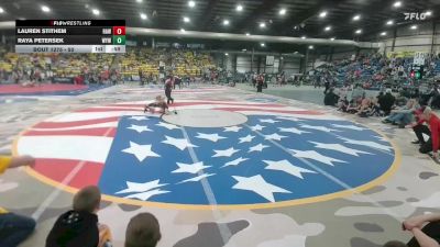 50 lbs Round 3 - Lauren Stithem, HAWK vs Raya Petersek, Winner Youth Wrestling