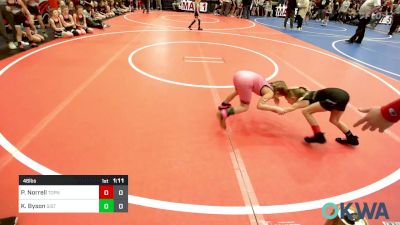 46 lbs Rr Rnd 1 - Piper Norrell, TopNotch vs Kimber Byson, Sisters On The Mat Purple