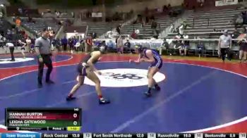 140 lbs Champ. Round 2 - Hannah Burton, Central Arkansas Christian vs Leigha Gatewood, Mountain Home