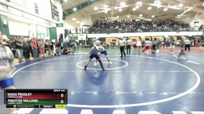 110 lbs Cons. Round 4 - Kaias Frogley, Lewis & Clark vs Preston Williard, Lowell Scott