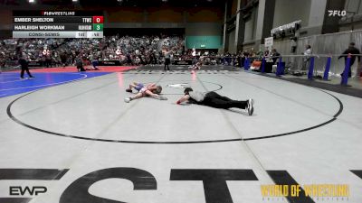 50 lbs Consolation - Ember Shelton, Team Tulsa Wrestling Club vs Harleigh Workman, Fallon Outlaws Wrestling Club