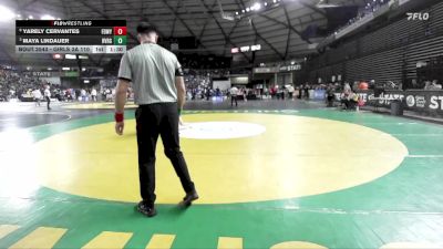 Girls 3A 110 lbs Quarterfinal - Maya Lindauer, River Ridge (Girls) vs Yarely Cervantes, Federal Way (Girls)