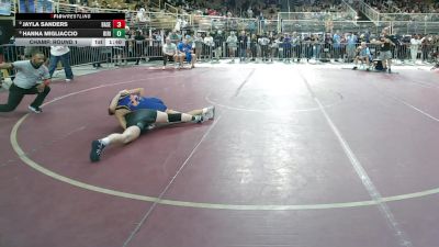 140 lbs Champ. Round 1 - Jayla Sanders, Bartow Senior vs Hanna Migliaccio, Riverview (Riverview)