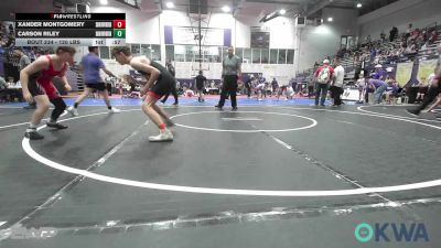 120 lbs Consolation - Xander Montgomery, Skiatook Youth Wrestling vs Carson Riley, Skiatook Youth Wrestling